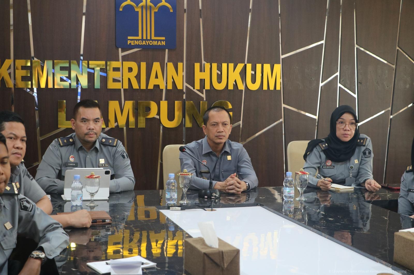 Kanwil Kemenkum Lampung Ikuti Technical Meeting Penyampaian Tarja Program KI di Wilayah Tahun 2025