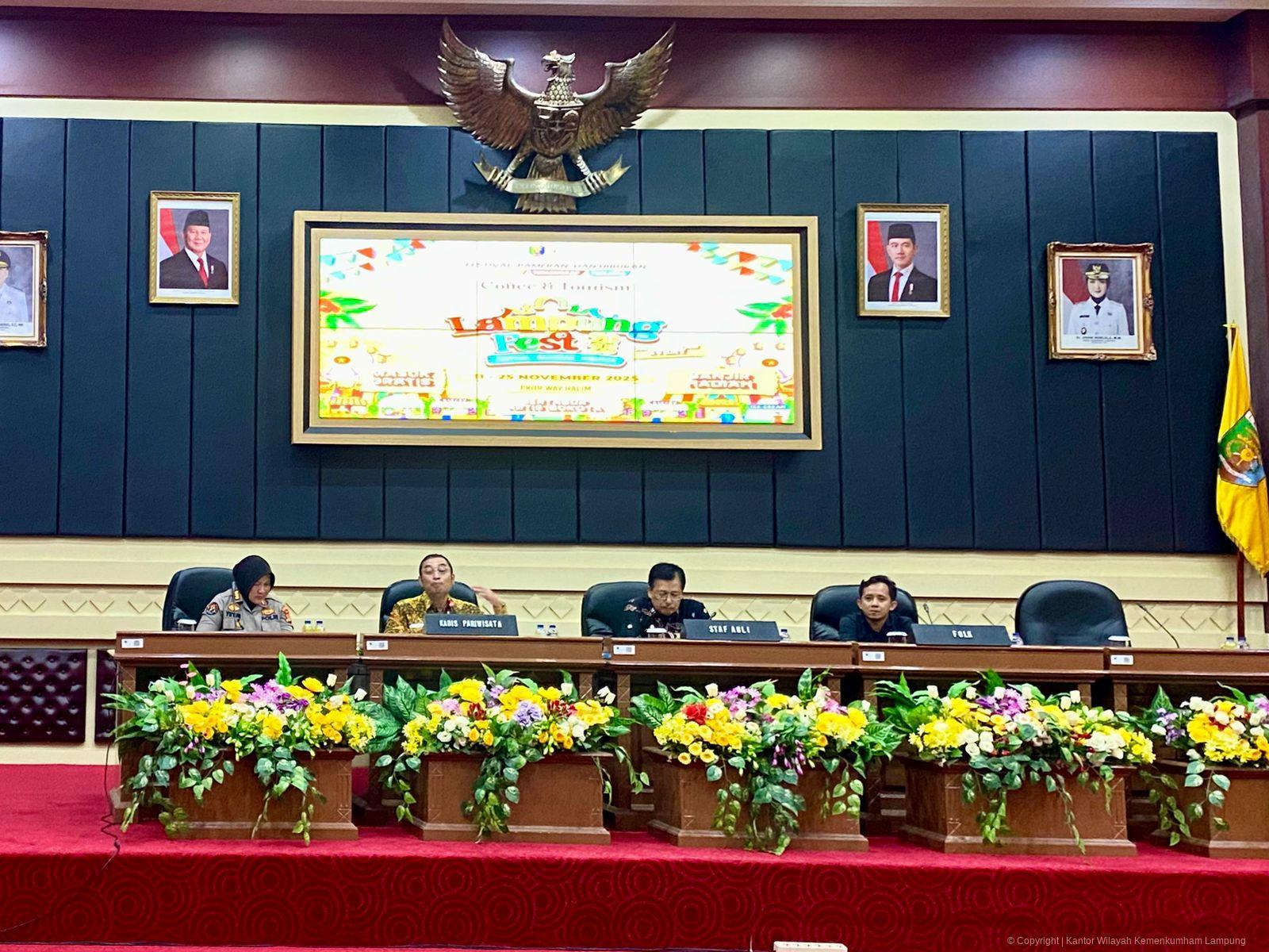 Kanwil Kemenkum Lampung ikuti Sosialisasi Penyelenggaraan Lampung Fest 2025