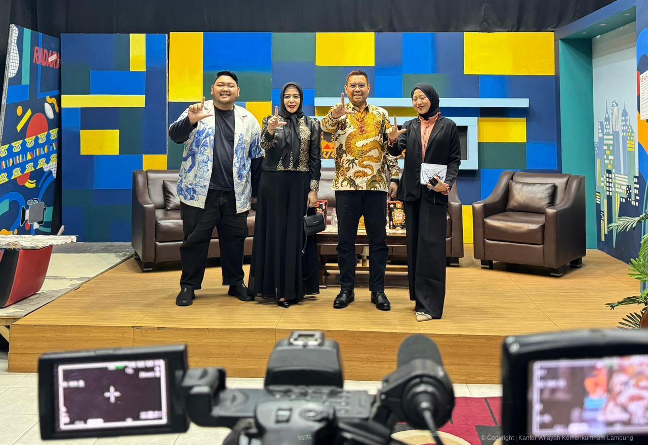 Kanwil Kemenkum Lampung Hadir Dalam Dialog Interaktif Radar Lampung TV Bahas Penguatan Perlindungan Merek bagi Pelaku UMKM