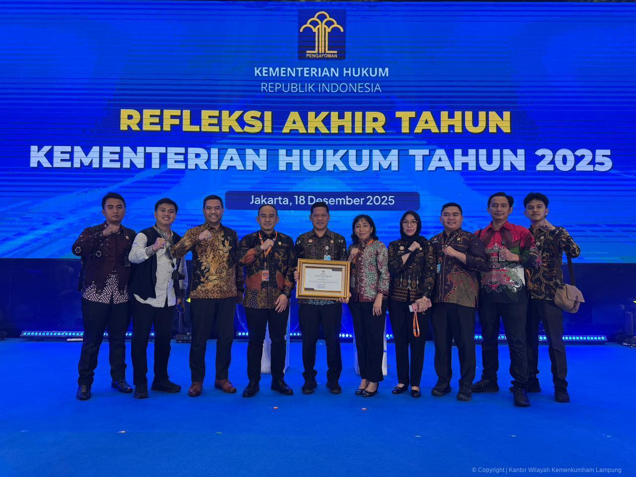 Rakordal dan Refleksi Akhir Tahun 2025 Berakhir, Kanwil Kemenkum Lampung Komitmen Tingkatkan Kinerja dan Pelayanan