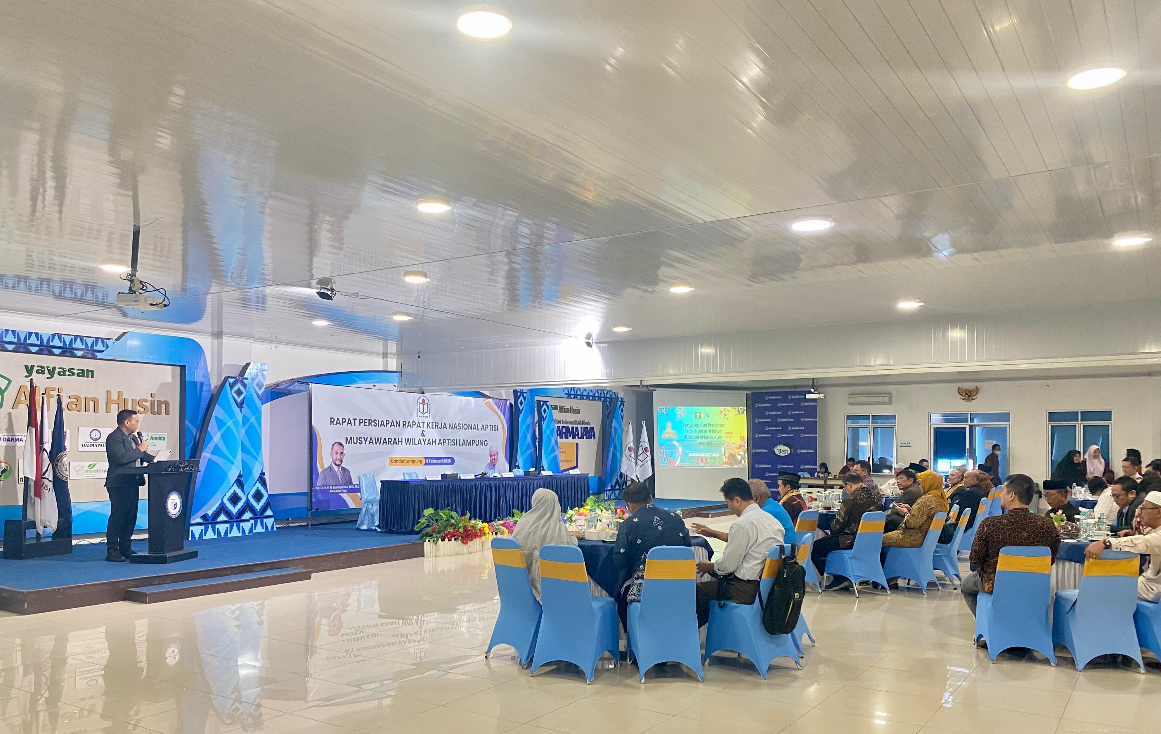 Kanwil Kemenkum Lampung Hadiri MUSWIL APTISI Provinsi Lampung dalam Rangka Penguatan Sinergi Pembentukan Sentra Kekayaan Intelektual