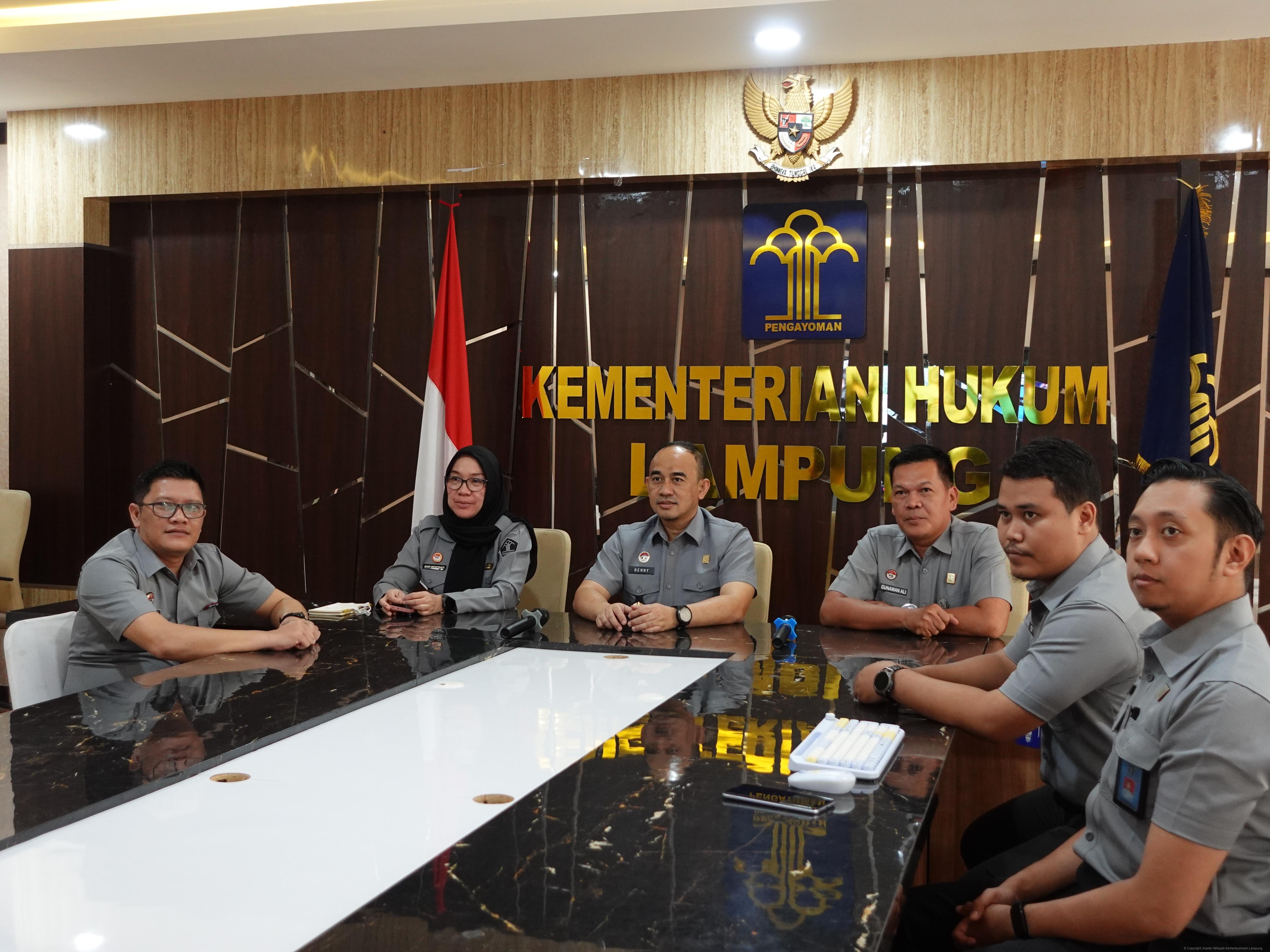 Dua Pegawai Jadi Peserta Pelatihan Teknis Keprotokolan Tahun 2026, Kanwil Kemenkum Lampung Ikuti Pembukaan Secara Daring