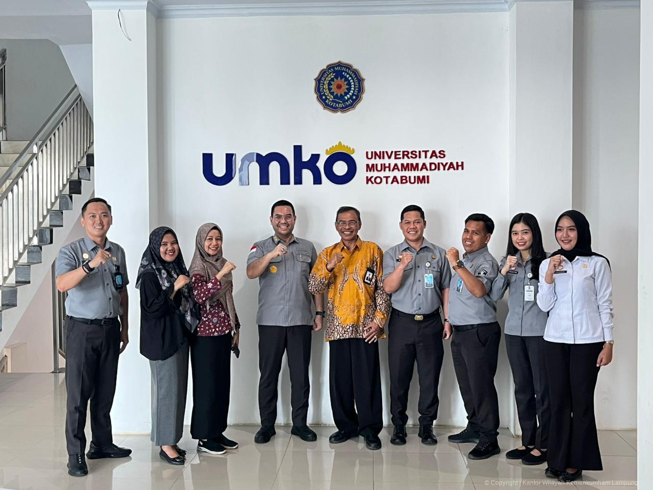 Perkuat Sinergi Akademik, Kanwil Kemenkum Lampung Sambangi Universitas Muhammadiyah Kotabumi Terkait Sentra Kekayaan Intelektual