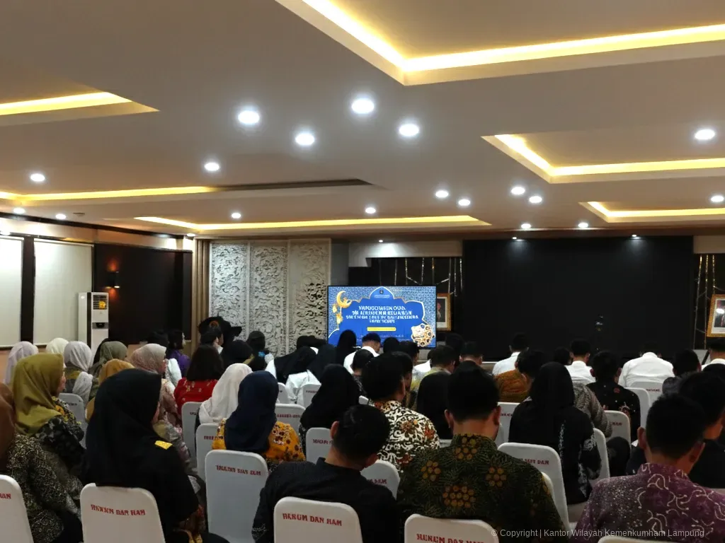 Sambut Ramadhan 1447 H, Kanwil Kemenkum Lampung Ikuti Munggahan dan Silaturahmi Pegawai Di Lingkungan Kementerian Hukum RI
