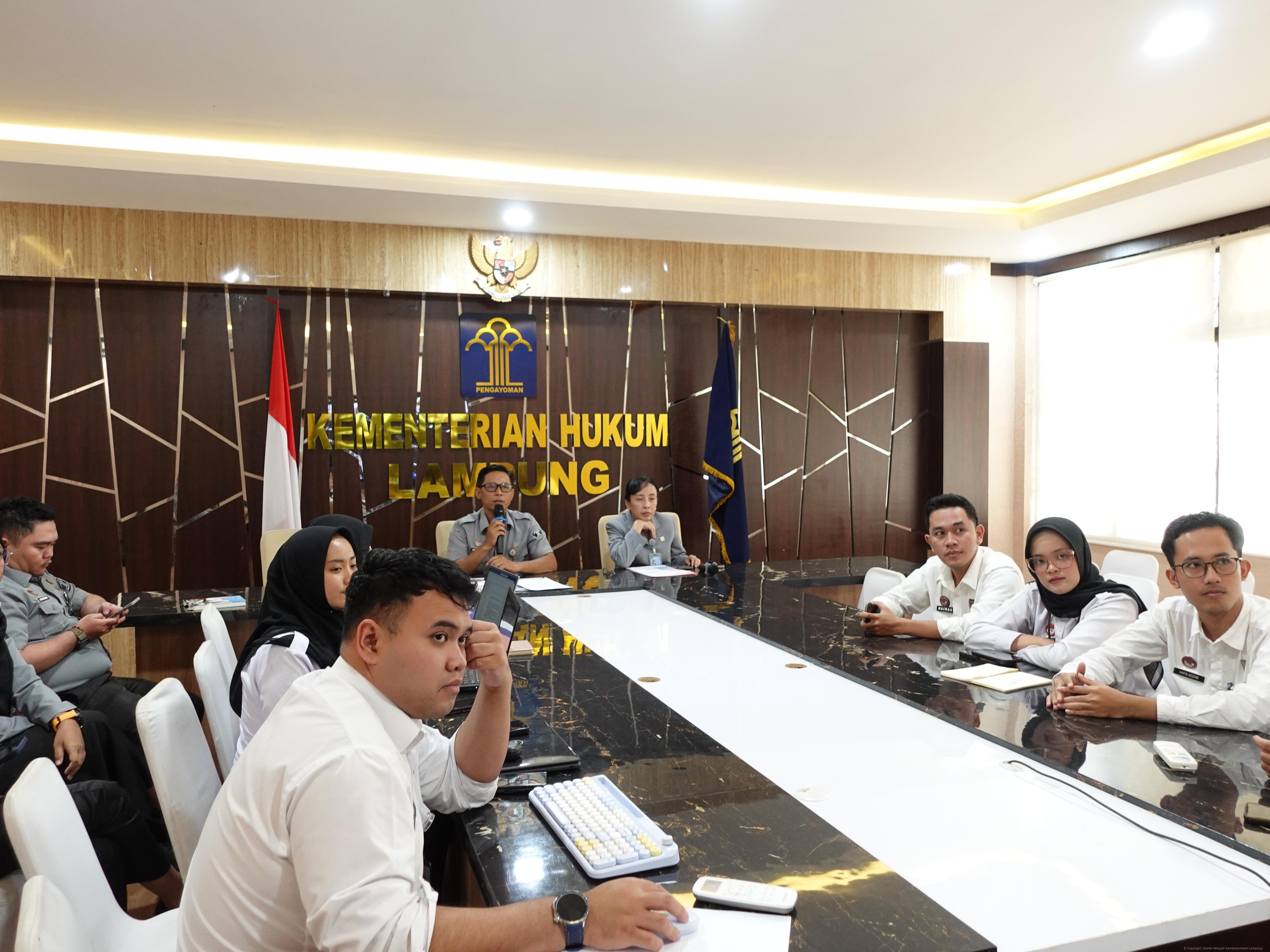 Perkuat Kualitas Regulasi, Kanwil Kemenkum Lampung Bahas Persiapan Annev Produk Hukum 2026
