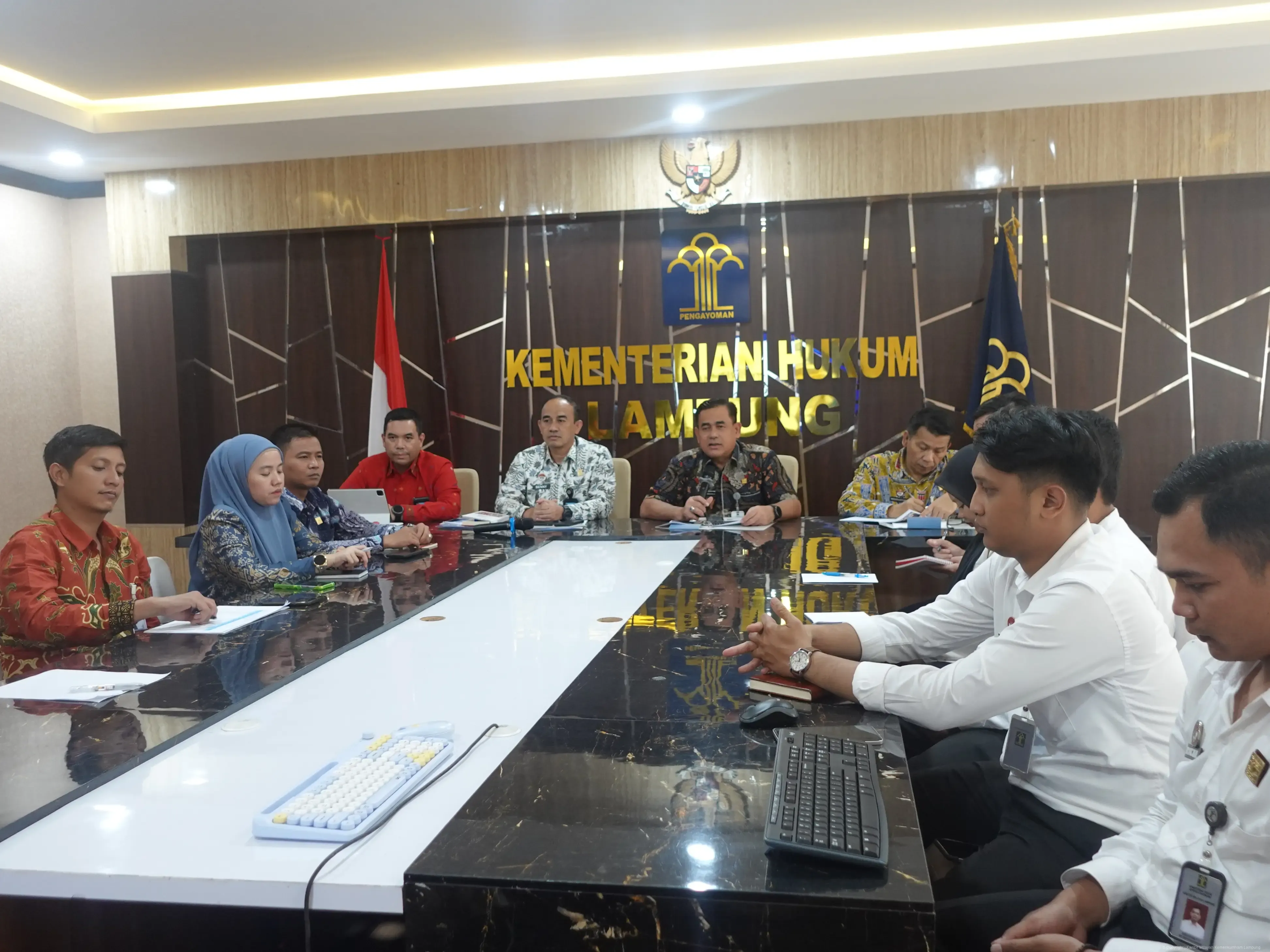 Divisi Pelayanan Hukum Kanwil Kemenkum Lampung Sampaikan Capaian Rencana Aksi Kinerja Triwulan I dan Rencana Aksi Kinerja Triwulan II Tahun 2026